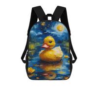sinyumoney Duck And Starry Night Mochila Escolar Resistente Al Agua, Mochila De Viaje, Bolsa Para Computadora Para Niñas, Niños Y Adolescentes 17inch