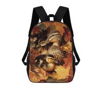 sinyumoney Duck Family in Autumn Leaves Mochilas Infantiles Impresas En 3D Para Niños. Mochilas De Viaje De Moda Para Niños. Mochila Escolar Para Estudiantes De Primaria Y Secundaria.