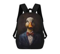 sinyumoney Duck In A Suit Mochilas Escolares Mochilas Escolares De Secundaria Mochila Informal Para Acampar Aventuras Al Aire Libre Y Viajes Diarios 17inch