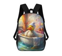 sinyumoney Duck in Bathtub with Towel Hat Mochila Escolar Ligera E Informal Para El Día A Día, Ideal Para La Escuela, El Trabajo O Los Viajes 17inch