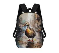 sinyumoney Duck in The City Mochila Escolar Impresa En 3D Para Niños Y Niñas, Mochila Escolar, Mochila De Viaje Para Niños 17inch
