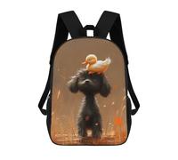 sinyumoney Duck on Dog's Head-1 Mochila Escolar Informal Para El Día A Día, Para La Escuela, El Trabajo Y Los Viajes Para Hombres, Mujeres Y Adolescentes. 17inch