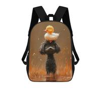 sinyumoney Duck on Dog's Head-3 Mochilas Escolares Para La Escuela Secundaria, Preparatoria, Universidad Y Viajes Para Niños/niñas/adolescentes 17inch