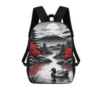 sinyumoney Duck on The Lake Mochila Escolar Para Niños Con Impresión 3D, Mochila Moderna Para Niños Y Niñas, Mochila Informal Para Estudiantes. 17inch