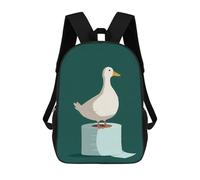 sinyumoney Duck on Toilet Paper Roll Mochila Escolar Para El Trabajo, Negocios, Universidad Y Escuela Para Niñas Y Adolescentes 17inch