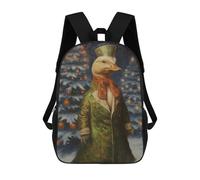 sinyumoney Duck Vintage Christmas Mochila Escolar Infantil De Moda Informal Mochilas Infantiles Impresas En 3D Mochila Grande Para Niño 17inch