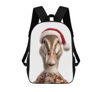 sinyumoney Duck with Santa Hat Mochila Escolar, De Negocios, Resistente, Para Portátil, Para Camping, Aventuras Al Aire Libre Y Viajes Diarios 17inch