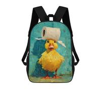 sinyumoney Duck with Toilet Paper Hat-5 Mochila Escolar Secundaria Informal Para Viajes, Mochilas Para La Escuela Secundaria, Para Acampar, Aventuras Al Aire Libre Y Viajes Diarios 17inch