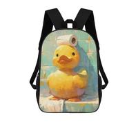 sinyumoney Duck with Toilet Paper on Head Mochilas Escolares Para Niños Y Niñas, Mochilas Deportivas Informales Para Primaria, Mochilas De Gran Capacidad Para Libros 17inch