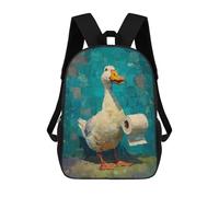 sinyumoney Duck with Toilet Paper Roll-3 Mochila Escolar Infantil Impresa En 3D Para Niños, Mochila De Viaje De Alta Capacidad, Mochilas Para Libros De 17 Pulgadas Para Niños