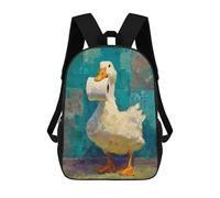 sinyumoney Duck with Toilet Paper Roll Mochila Escolar De 17 Pulgadas Para Adolescentes, Con Estampado 3D, Ajustable Y Con Bolsillos, Ideal Para Niños, Niñas Y Estudiantes.