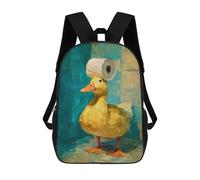 sinyumoney Duck with Toilet Paper Roll on Head Mochilas Para Niños 17inch Mochila Escolar Mochila Escolar Impresa En 3D Para Niños De Primaria Y Secundaria