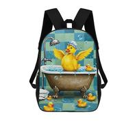 sinyumoney Duckling Bath Time Mochilas Escolares Mochilas Informales Mochilas De Día Bolsa Escolar Para Trabajo Y Viajes Para El Campus Viajes Al Aire Libre Deportes 17inch