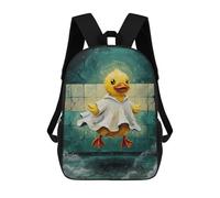 sinyumoney Duckling in Bathroom Painting Mochilas Infantiles Impresas En 3D Para Niños, Mochilas Escolares De Moda, Mochilas De Viaje, Mochilas Escolares Para Niños De Primaria 17inch