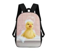 sinyumoney Duckling in Bathtub with Bubbles Mochilas Infantiles Impresas En 3D De 17 Pulgadas. Mochila Escolar Informal Impresa En 3D Para Niños De Primaria Y Secundaria.