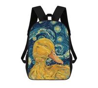 sinyumoney Duckling in Starry Night Style Mochila Escolar Impermeable Para Computadora Para Niñas, Niños Y Adolescentes 17inch