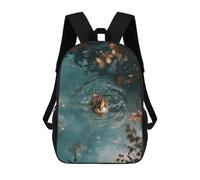 sinyumoney Duckling Swimming in Teal Water Mochila Escolar Para Institutos Y Escuelas Secundarias. Mochila Informal Para Adolescentes, Chicas, Chicos, Mujeres Y Hombres. 17inch
