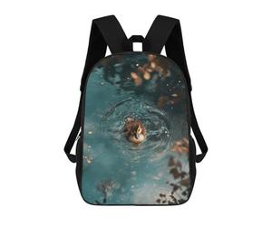 sinyumoney Duckling Swimming in Teal Water Mochila Escolar Para Institutos Y Escuelas Secundarias. Mochila Informal Para Adolescentes, Chicas, Chicos, Mujeres Y Hombres. 17inch