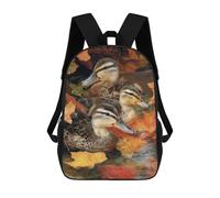 sinyumoney Ducks in Autumn Leaves Mochilas Infantiles Mochila Escolar Impresa En 3D Para Niños Mochilas De Viaje Bolsas Para Libros Para Niños 17inch Mochila Escolar