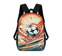 sinyumoney Dynamic Soccer Ball Artwork Mochila Escolar Resistente Al Agua, Mochila De Viaje, Bolsa Para Computadora - Perfecta Para Viajes, Trabajo Y Uso Diario 17inch