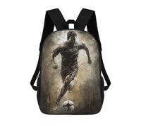 sinyumoney Dynamic Soccer Player Art Mochila Escolar Infantil Impresa En 3D Para Niños, Mochilas De Viaje, Bolsas Para Libros Para Niños Estudiantes De Primaria 17inch