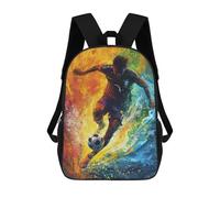 sinyumoney Dynamic Soccer Player Art Mochila Infantil, Mochila Escolar Infantil, Mochilas Escolares Impresas En 3D Para Niños Y Estudiantes Adolescentes 17inch