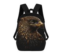 sinyumoney Eagle Black Gold Mochilas Impresas En 3D Para Niños 17inch Mochilas De Moda Informales Para El Día A Día, Bolsas De Viaje, Mochilas Informales Para Exteriores Para Niños Y Niñas