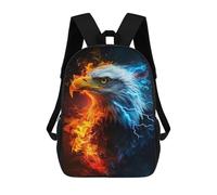 sinyumoney Eagle Fire & Ice Art Print-1 Mochilas Infantiles Impresas En 3D Para Niños. Mochilas De Viaje De Moda Para Niños. Mochila Escolar Para Estudiantes De Primaria Y Secundaria.