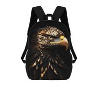 sinyumoney Eagle Gold Black Animals Mochilas Para Niños Mochila Escolar Mochila Escolar Impresa En 3D Para Niños Estudiantes De Primaria Y Secundaria 17inch
