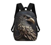 sinyumoney Eagle Gold Decor Mochila Escolar Infantil Impresa En 3D 17inch Mochilas De Moda Para Niños De Primaria Y Secundaria