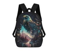 sinyumoney Eagle in The Forest Mochila Escolar Infantil De Moda Informal Mochilas Infantiles Impresas En 3D Mochila Grande Para Niño 17inch
