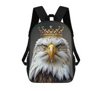 sinyumoney Eagle King Mochilas Para Niños, Mochilas Escolares Personalizadas En 3D Para Niños Y Niñas, Mochilas Escolares Grandes, Mochilas Informales Para El Día A Día 17inch