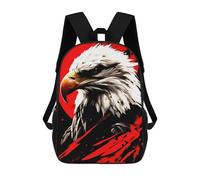 sinyumoney Eagle Portrait with Red Accents Mochila Escolar Para Niñas Y Niños, Mochilas De Gran Capacidad, Mochilas Ligeras Para Niños Y Estudiantes 17inch