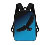 sinyumoney Eagle Silhouette - Soaring Freedom on Blue Mochilas Para Niños Mochila Escolar Mochila Escolar Impresa En 3D Para Niños Estudiantes De Primaria Y Secundaria 17inch