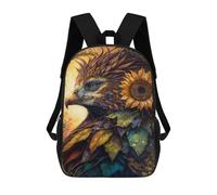 sinyumoney Eagle Sunflower Fantasy Art Print 17inch Mochilas Escolares Impresas En 3D, Mochilas Escolares De Moda Para Niños De Primaria Y Secundaria