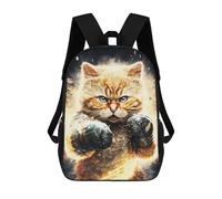 sinyumoney Eagle Watercolor mochila escolar mochila profesional, mochila impermeable para hombres y mujeres, Boxing Cat, 17"