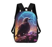 sinyumoney Eagle with Electric Globe Background Mochila Escolar Infantil Impresa En 3D Para Niños, Mochilas De Viaje De Alta Capacidad, Bolsas Para Libros, Mochila Escolar Infantil 17inch