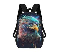sinyumoney Eagle with Glasses Art Print-1 Mochila Escolar Ligera Para Aeropuerto Y Universidad Para Estudiantes, Ideal Para El Campus, Viajes Al Aire Libre Y Deportes 17inch