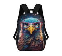 sinyumoney Eagle with Glasses Art Print Mochila Escolar, Secundaria, Preparatoria, Universidad, Mochila De Viaje Para El Campus, Viajes Al Aire Libre, Deportes 17inch