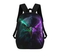 sinyumoney Eagle with Neon Lights Mochilas Para Niños 17inch Mochila Escolar Mochila Escolar Impresa En 3D Para Niños De Primaria Y Secundaria