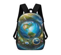 sinyumoney Earth Day Celebration Mochilas Impresas En 3D Para Niños 17inch Mochilas De Moda Informales Para El Día A Día, Bolsas De Viaje, Mochilas Informales Para Exteriores Para Niños Y Niñas