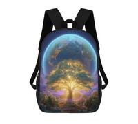 sinyumoney Earth from Space with Tree Mochilas Impresas En 3D Para Niños 17inch Mochilas De Moda Informales Para El Día A Día, Bolsas De Viaje, Mochilas Informales Para Exteriores Para Niños Y Niñas