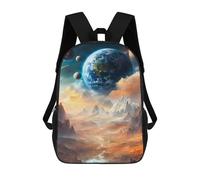 sinyumoney Earth in The Clouds Mochilas Para Niños Mochila Escolar Mochila Escolar Impresa En 3D Para Niños Estudiantes De Primaria Y Secundaria 17inch