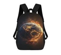 sinyumoney Earth on Fire Global Crisis Mochila Escolar Grande Para Niños, Niñas, Adolescentes, Hombres Y Mujeres 17inch