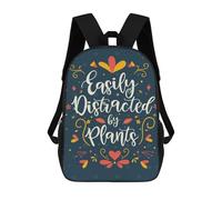 sinyumoney Easily Distracted Plants Mochila Escolar Para Institutos De Secundaria Mochila Informal - Perfecta Para Viajes, Trabajo Y Uso Diario 17inch