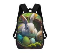 sinyumoney Easter Basket with Bunnies Mochila Escolar Infantil Impresa En 3D Para Niños, Mochilas De Viaje, Bolsas Para Libros, Mochila Escolar Infantil 17inch