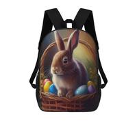 sinyumoney Easter Basket with Bunny-1 Mochilas Infantiles Escolares Impresas En 3D, Mochilas Para Niños, Mochilas De Viaje Para Niños Y Niñas, Mochilas Escolares Para Niños 17inch