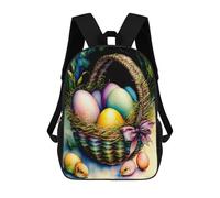 sinyumoney Easter Basket with Chicks Mochila Escolar Impresa En 3D 17inch Mochilas De Moda Para Niños, Mochilas Escolares Para Niños De Primaria Y Secundaria