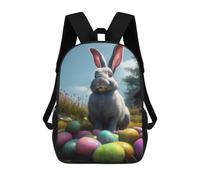 sinyumoney Easter Bunny III Mochila Escolar Para Niños Mochila Escolar Impresa En 3D Mochila Escolar De Moda Para Niños De Primaria Y Secundaria 17inch