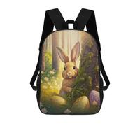 sinyumoney Easter Bunny Mochila Escolar Infantil Impresa En 3D 17inch Mochilas De Moda Para Niños De Primaria Y Secundaria